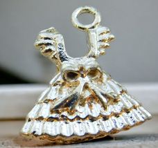 Princess Dress Pendant Charm for Necklace Bracelet Dainty Minimalist Ext... - £9.51 GBP
