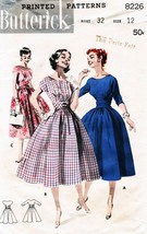 Misses&#39; DRESS Vintage 1950s Butterick Pattern 8226 Size 12 UNCUT - $20.00