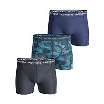 Bjorn Borg Men&#39;s BB Shadeline 3P Boxer Shorts, Blue (Total Eclipse), X-Large  - £71.05 GBP