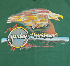 Vtg 1990 Harley Davidson Eagle RK Stratman Single Stitch Shirt - Size Large - $38.69