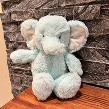 Carters Aqua Blue Cute Soft Elephant Teal Plush Stuffed 2017 Baby 10&quot; - £9.81 GBP