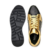 Belvedere Sneakers Blake Genuine Ostrich and Soft Italian Calf Black Gold 33629 image 5