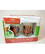 National Lampoons Christmas Vacation Glass &amp; Ice Cube Tray Combo Pack NOS - £10.12 GBP