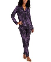 Alfani Womens Ultra-Soft Printed Pajama Set Color Purple Tiedye Size XS - £23.78 GBP