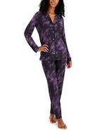 Alfani Womens Ultra-Soft Printed Pajama Set Color Purple Tiedye Size XS - $30.10