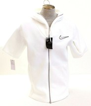 Nike Therma White Short Sleeve Zip Front Training Hoodie Men&#39;s NWT - $140.99