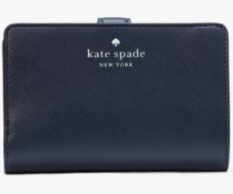 Kate Spade Schuyler Medium Compact Bifold Wallet Navy Blue KG676 $199 Re... - $54.44