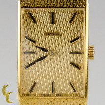 Juvenia Women&#39;s 18K Yellow Gold Square Hand-Winding Watch w/ gold Mesh Band - £4,215.00 GBP