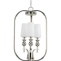 Polished Nickel Finish Hanging Foyer Pendant Modern Contemporary Fixture... - $95.79