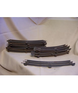 LOT 14 VINTAGE O guage CURVED TRACK 3 RAIL METAL 14 PIECES lionel? - £23.18 GBP