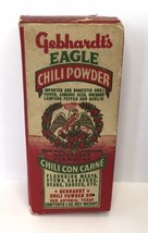 Gebhardt&#39;s Eagle Chili Powder EMPTY BOX w Paperwork for Display Vintage - $20.00