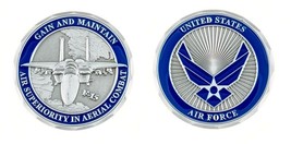Air Force F-15 Eagle Gain And Maintain Air Superiority 1.75&quot; Challenge Coin - £27.72 GBP