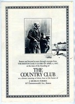 The Country Club The Boston Daily Globe April 6, 1882 Reprint - £13.93 GBP