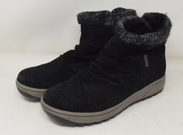 Baretraps Danna Black Suede Leather Ankle Boots Womens 9 Waterproof - $48.51