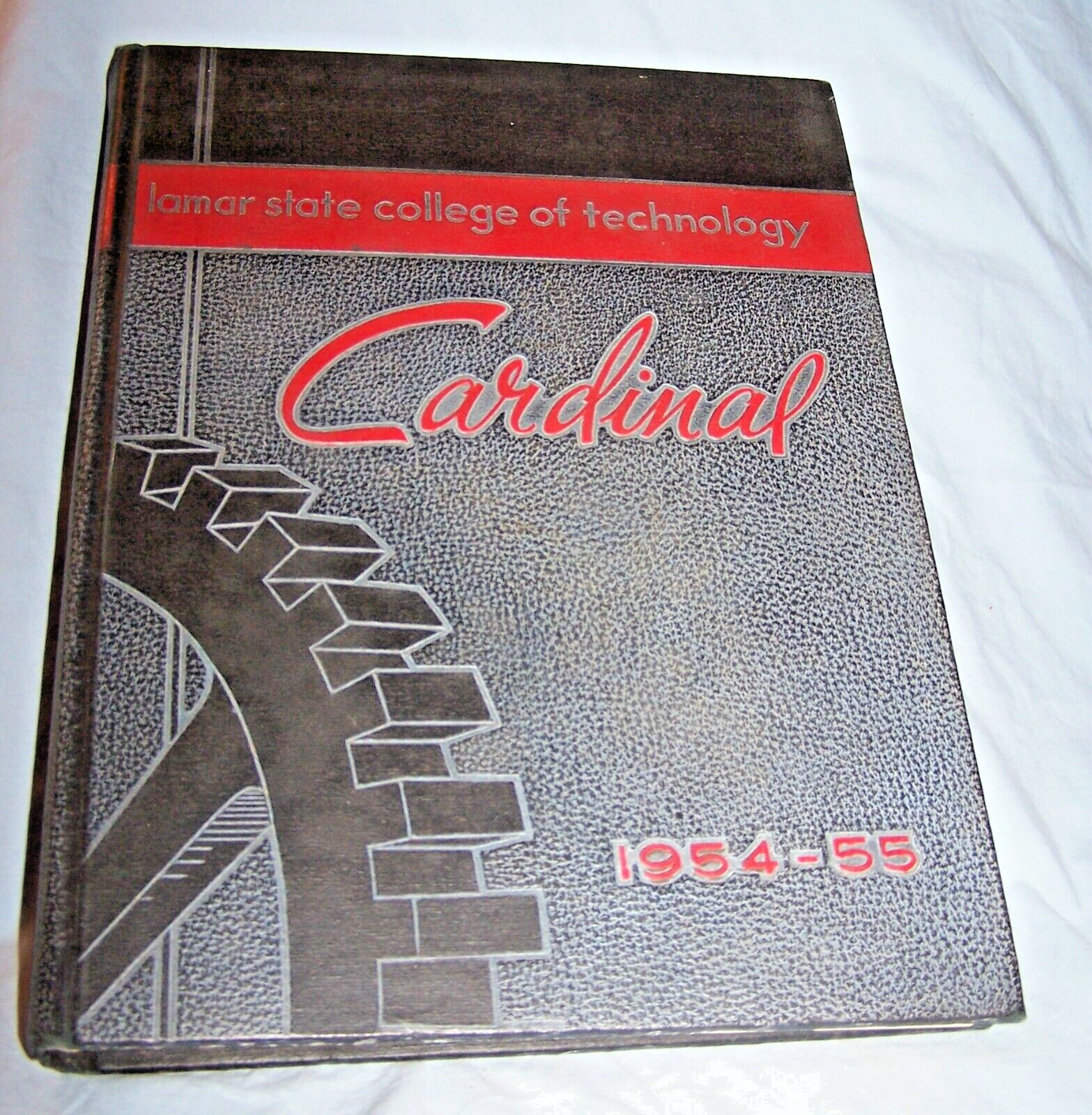 Unsigned 1954-55 Cardinal Yearbook-Lamar College of Technology-Beaumont, TX - $25.00