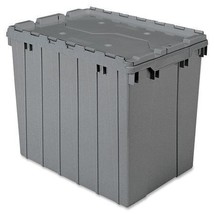 Akro-Mils 39170 Gray Attached Lid Container, Plastic, Steel Hinge - £66.33 GBP