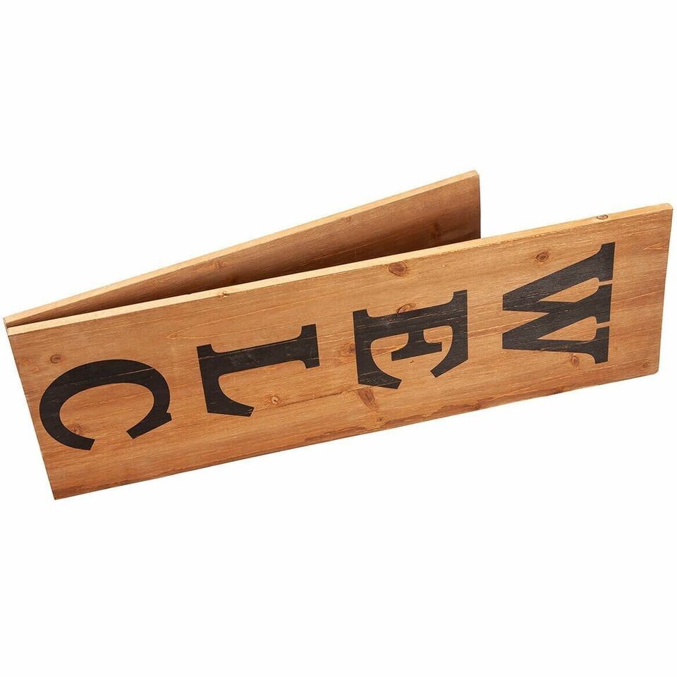 thumbnail interactive-video image 1 of 43" Tall Wood Welcome Porch Greeter Sign With 10 Changeable Magnetic Holiday Shapes 1 of 2