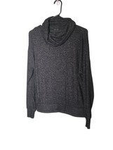OYSHO Sweater Size Small Dark Gray Charcoal Cowl Neck Banded Hem - £7.56 GBP
