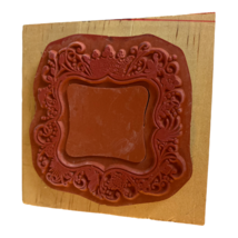 Rubber Stamp Decorative Picture Frame Leaves Butterfly Crown Card Making Craft - £4.00 GBP