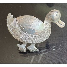 Cute Taxco 925 Sterling Silver Duck Brooch Sky - $47.62