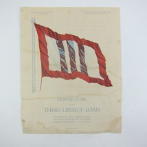 1918 WWI Third Liberty Loan War Bonds Subscriber Poster Promo Handbill Antique - £39.61 GBP