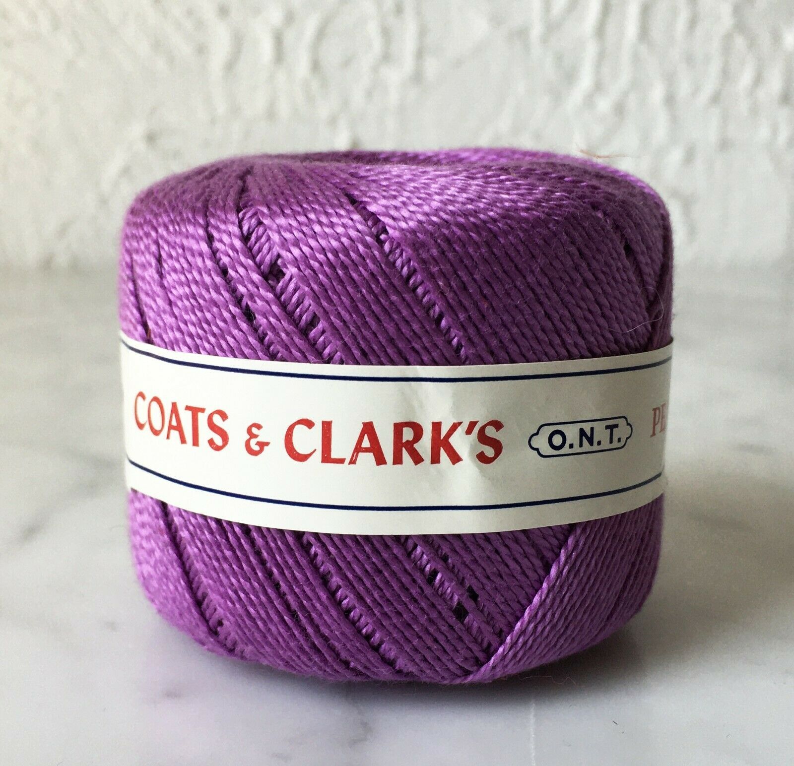 Vintage Coats & Clark's Pearl Cotton Crochet Thread Size 5 - Purple 50 Yards - £7.43 GBP