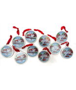 Vintage Dairy Queen Christmas Ornament Lot 10 Porcelain 1998 Restaurant ... - $48.00