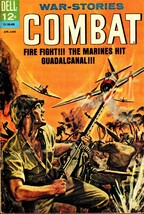Combat War-Stories #12 &quot;Guadalcanal&quot; - 1964, Dell Comic Book, - £5.29 GBP