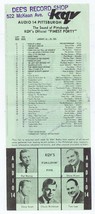 ORIGINAL Vintage KQV Pittsburgh January 24 1967 Music Survey Sonny &amp; Che... - £11.66 GBP