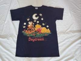 Vtg Disneyland Resort Pooh Blue Sleep T-Shirt One Size Made In USA - $49.49