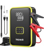 Car Jump Starter with Air Compressor, 4000A Portable Jump Starter Batter... - $109.40 CAD