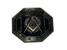 K&#39;s Novelties Freemason Crest Blue Mason Masonic Belt Buckle - £10.13 GBP