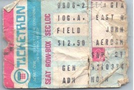 Vintage Aerosmith Ted Nugent Ticket Stub August 6 1978 Giants Stadium Ne... - £27.08 GBP