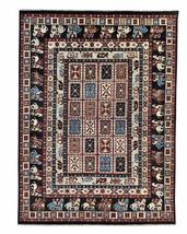 EORC Buy Hand-Knotted Wool Brown Traditional Classic Serapi Rug Online - £2,021.89 GBP