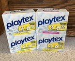 4 Boxes Vintage Playtex Tampons 80s 90s Non-Deodorant Gentle Glide Movie... - $47.49