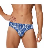 Mondxflaur White Leaf Swim Briefs Sexy Swimming Trunks Quick Dry Soft At... - $374.21 MXN