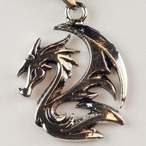 Dragon Necklace Fantasy Fashion Jewelry Silver Color Chain image 2