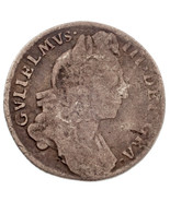 1697 Grande-Bretagne William III Six Pence Pièce Argent Fin + État Km #489 - $526.42 CAD