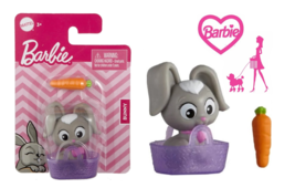 New Barbie Doll Small Baby Rabbit Bunny Figure Set Accessory + Carry Bag + Treat - £5.60 GBP