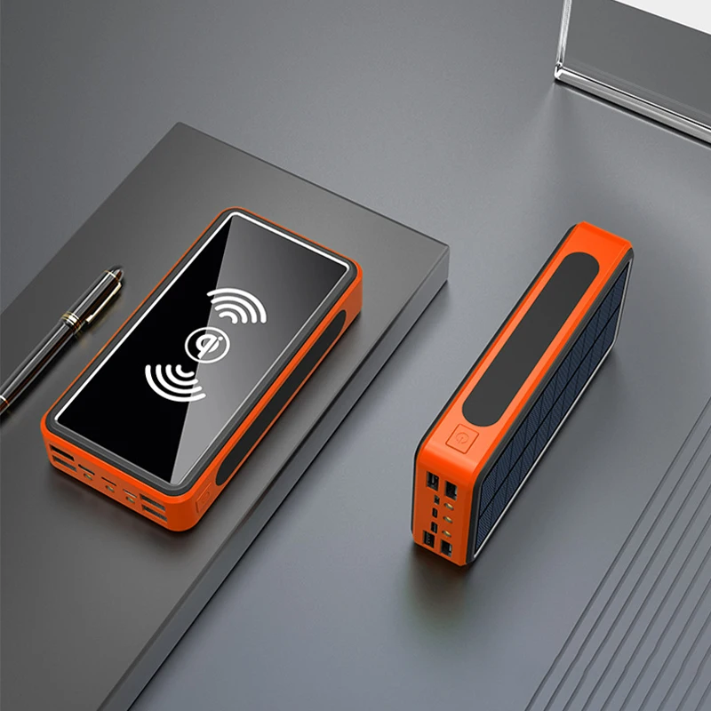 Wireless Charger Power Bank 50000mAh Portable Solar Fast Charging 4USB Output La - £108.25 GBP