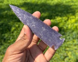 Purple Selenite Obsidian Arrowhead – Hand-Carved Gemstone Crystal Spearh... - $24.38 CAD+
