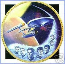 Classic Star Trek 20th Ann Enterprise NCC-1701 Ceramic Plate 1986 MIB COA - $29.02