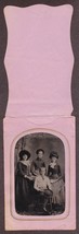 Emily Burd, Brother James, Nell Fuller, Lena Leberland Tintype Photo - £13.68 GBP