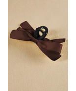 Coffee Solid Color Ribbon Bow Decor Hair Clip - $2.90