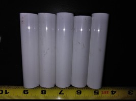 7HHH99 Plastic Chandelier Tubes, 5 Pcs, 3-3/4&quot; X 13/16&quot; Id X 27/32&quot; Od +/-, Gc - £7.16 GBP