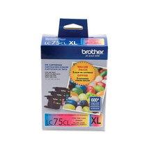 BROTHER INT L (SUPPLIES) LC753PKS 3PK LC753PKS CYAN MAGENTA YLW INK FOR ... - £71.06 GBP