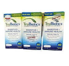 3 TruBiotics Digestive + Immune Health 60 Vegetarian Capsules Each Exp 1... - $49.99