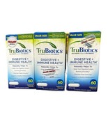 3 TruBiotics Digestive + Immune Health 60 Vegetarian Capsules Each Exp 1... - $49.99