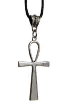 Ankh Necklace Pendant Egyptian 33 Inch Tie Cord Symbol of Life Egypt Large Ankh - £4.47 GBP