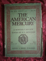 American Mercury August 1929 John Carter Howard W. Odum - £10.19 GBP